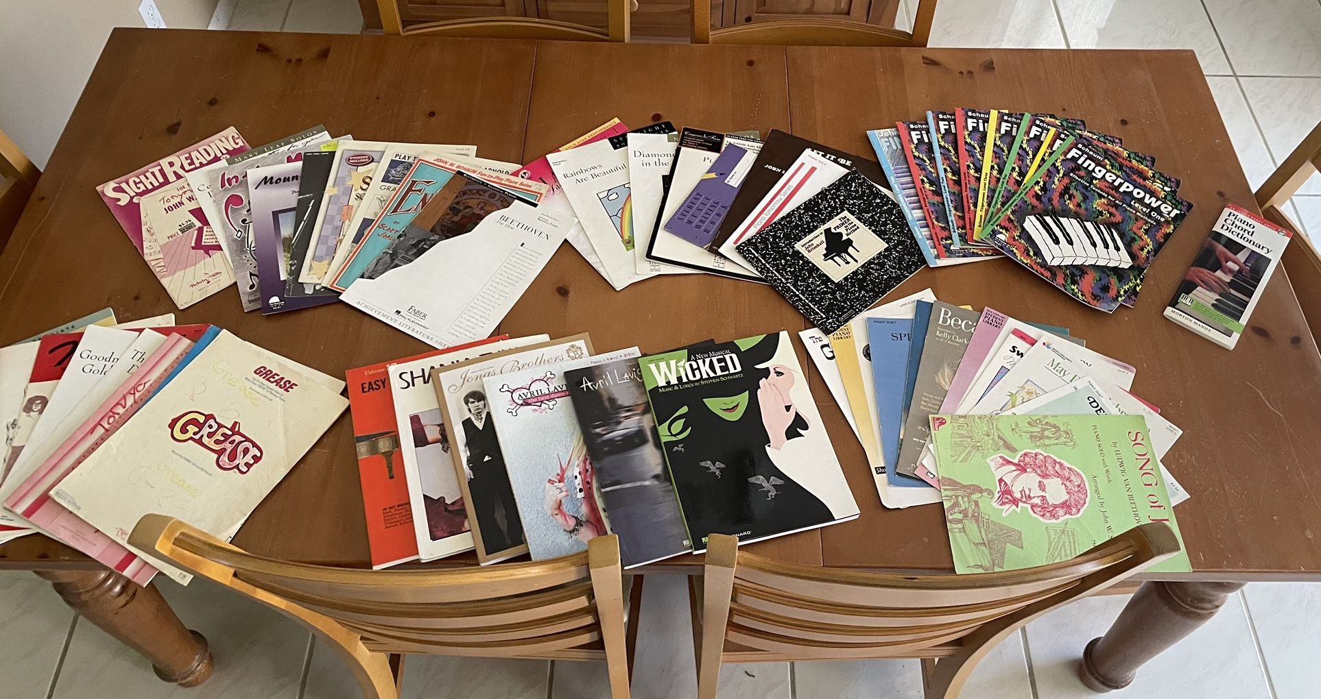 Large Collection of Piano Sheet Music & Books