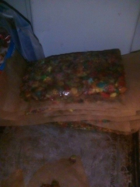 Fruity Pebbles With Marshmallows Cereal Bars