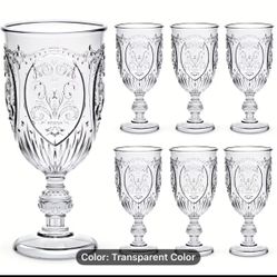 Plastic Goblet Wine Glasses 