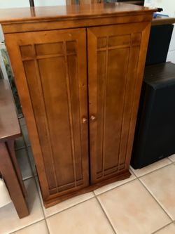 Media Storage Cabinet Mission Style