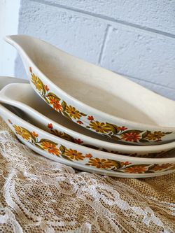 Set of 3 Capri Bake Serve 'n' Store Stoneware dishes 