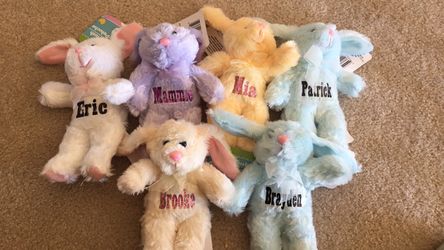 Personalized Stuffed Easter animals