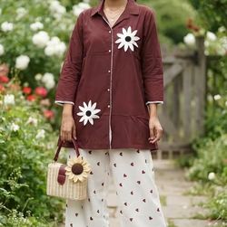 daisy print pajama set