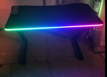 Rocket Cobra RGB Lighting Desk-Black