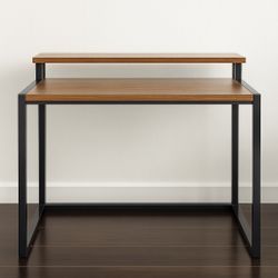 Wooden Desk w/ Shelf – Modern & Sturdy 