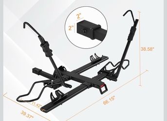 NEW 2 E-bike Fat Tire Bike Rack 200lbs Capacity w/ Ramp