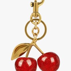 RED CHERRY BAG CHARM/KEYCHAIN