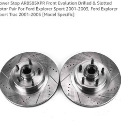 Power Stop AR8585XPR Front Evolution Drilled & Slotted Rotor Pair For Ford Explorer Sport 2001-2003