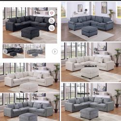 Sectional With Ottoman Set