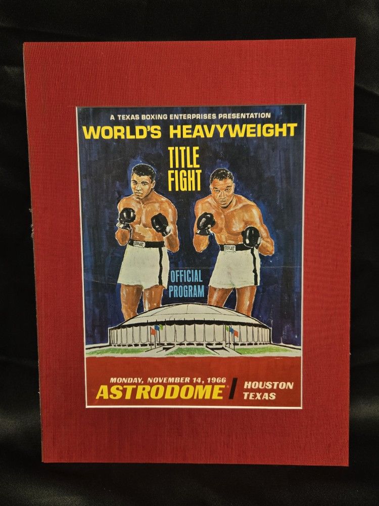 Muhammad Ali Versus Cleveland Williams  November 14, 1966 Matted Program Ready To Frame