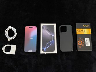 Apple iPhone 16 Pro Max 1TB Black Titanium Unlocked 100% Battery - Never Used