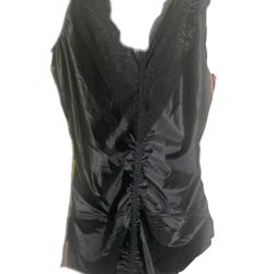 black lace trimmed bodysuit size Xl