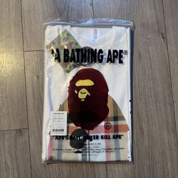 White Burberry bape
