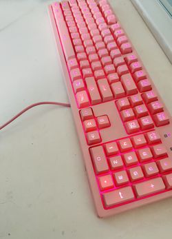 Baby Pink Light Up Keyboard