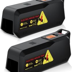 New-2 Pack Electric Mouse Traps Indoor for Home with Powerful Voltage, Effective Electronic Mouse Trap Zapper, No-Touch Disposal, Reusable Mice Catche