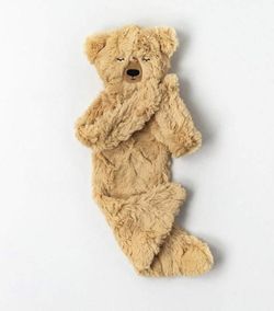 Honey Bear Slumberkins Single Cozy Tan Teddy Bear Blanket. Barely used