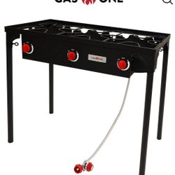 Gas One High Pressure 3 Burner Portable Outdoor Stove 