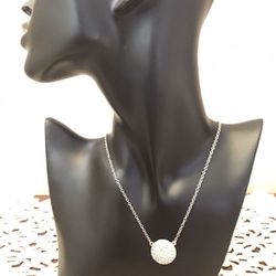 NWT Vintage Cookie Lee Genuine Crystal Pendant Necklace