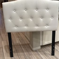 White Upholstery Headboard. 