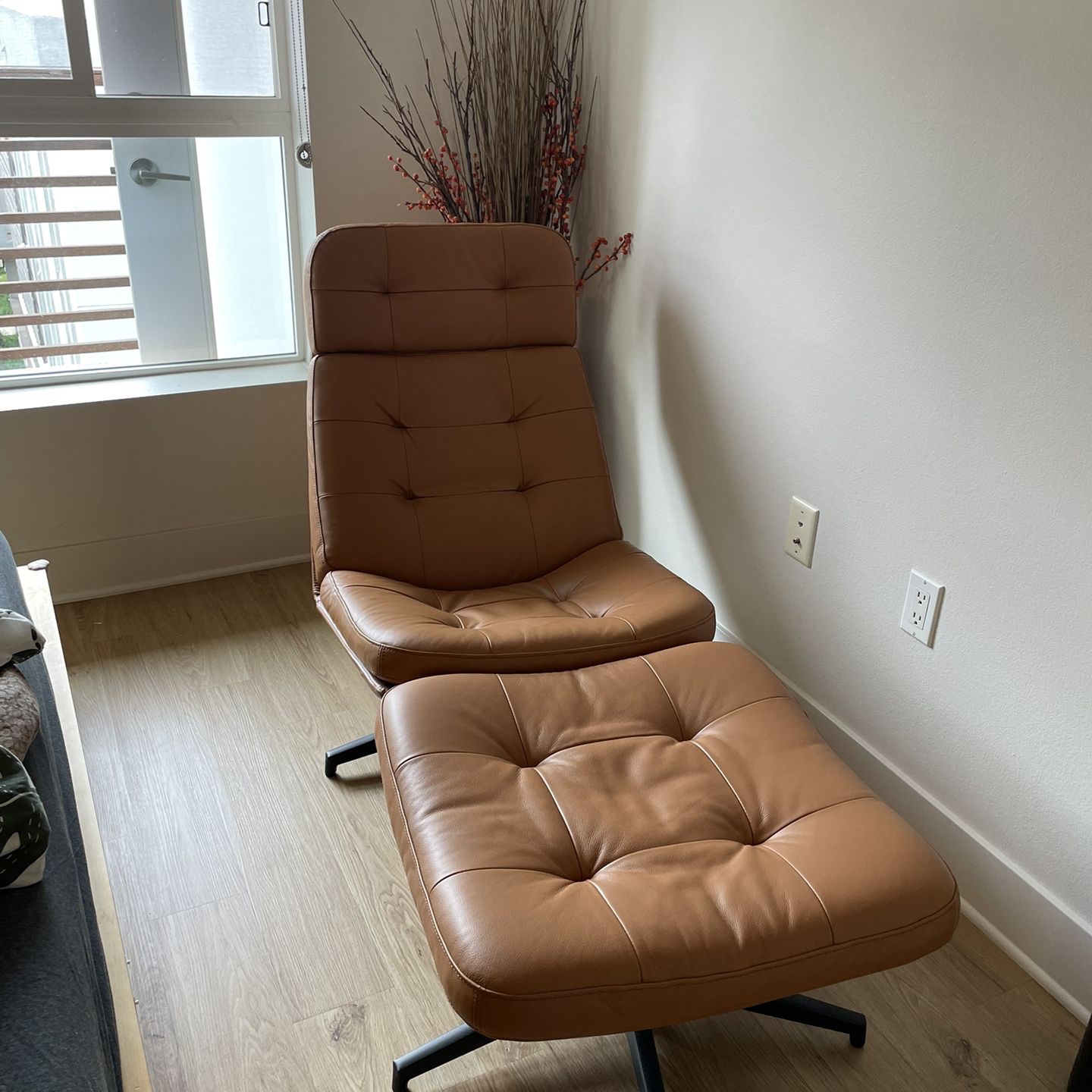 Lounge Chair IKEA Havberg Set Armchair And Ottoman Grann/ Bomstad Golden Brown