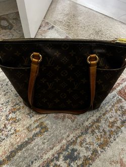 LV Original Print Small Leather Tote 
