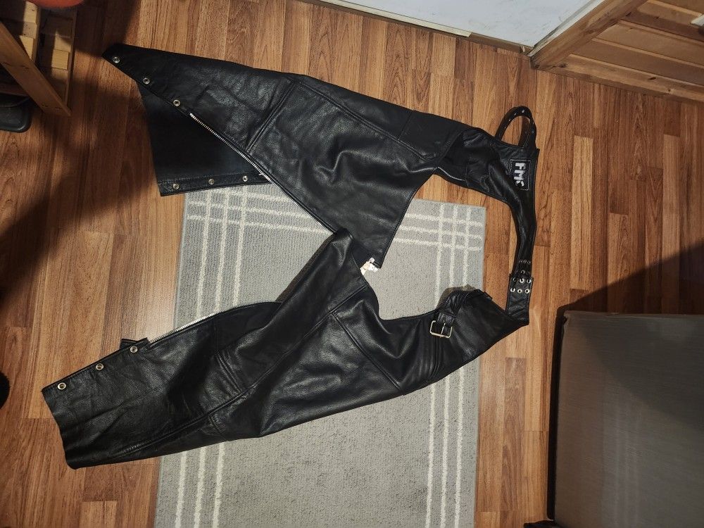 Leather Bike Chaps