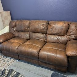 Brown Leather Couch
