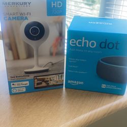 Merkury Smart Camera / Echo Dot “ Alexa” 