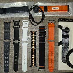 Galaxy Watch Ultra Bands and Charger plus Galaxy S25 Pitaka Case