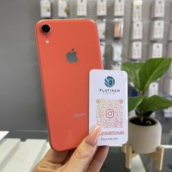 iPhone Xr Unlocked 128Gb Coral Color Like New With Warranty 