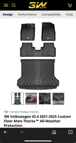 3W Volkswagen ID.4 2021-2025 Floor Mats