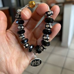 Pandora inspired bead charm bracelet