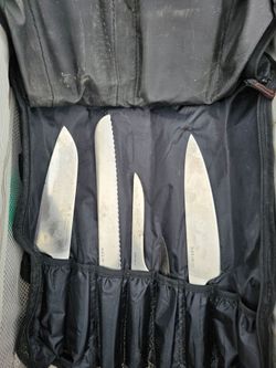 Tojiro Knife Roll with Misen Kitchen Knives