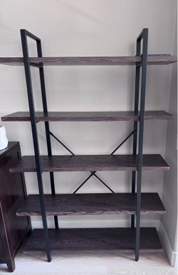 Five tier book shelf