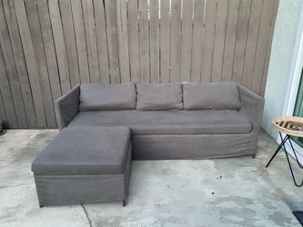 2-in1 IKEA L-Sofa with Sectional, Gray, 84”x36”