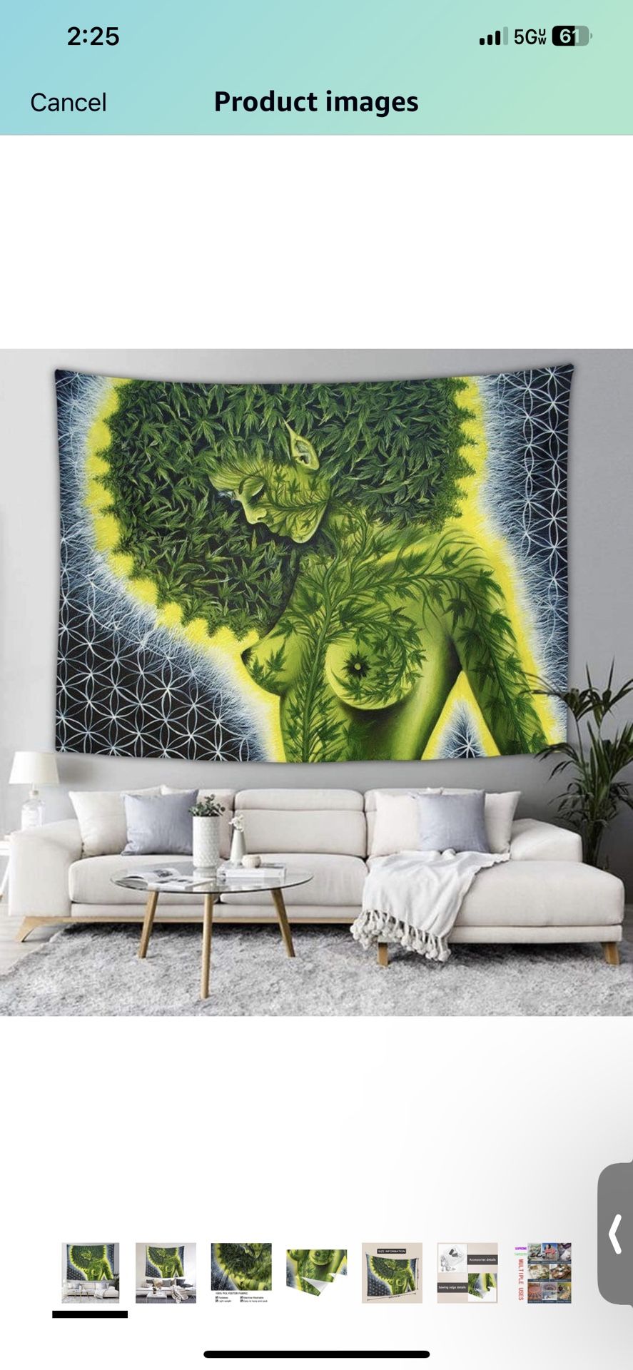 Marijuana Woman Tapestry