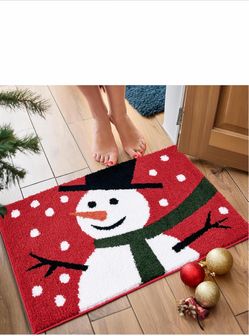 ☃️🎄 Christmas Snowman Rug 2x3 FT – Non-Slip Washable Holiday Mat – ONLY $10! 🎁❄️ Cute Christmas snowman rug, perfect for bathroom, kitchen, entrywa