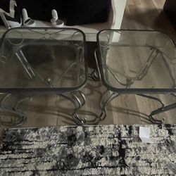 Glass end tables