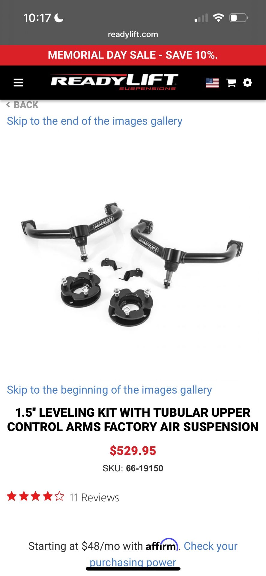 Ready Lift Leveling Kit. RAM 1500 W/ Air Ride