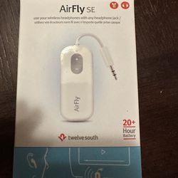 New!! Twelve South AirFly SE Bluetooth Wireless Audio Transmitter Receiver for AirPods or Wireless Headphones