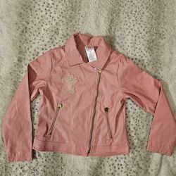 Girls Pleather Jacket (Size 7)
