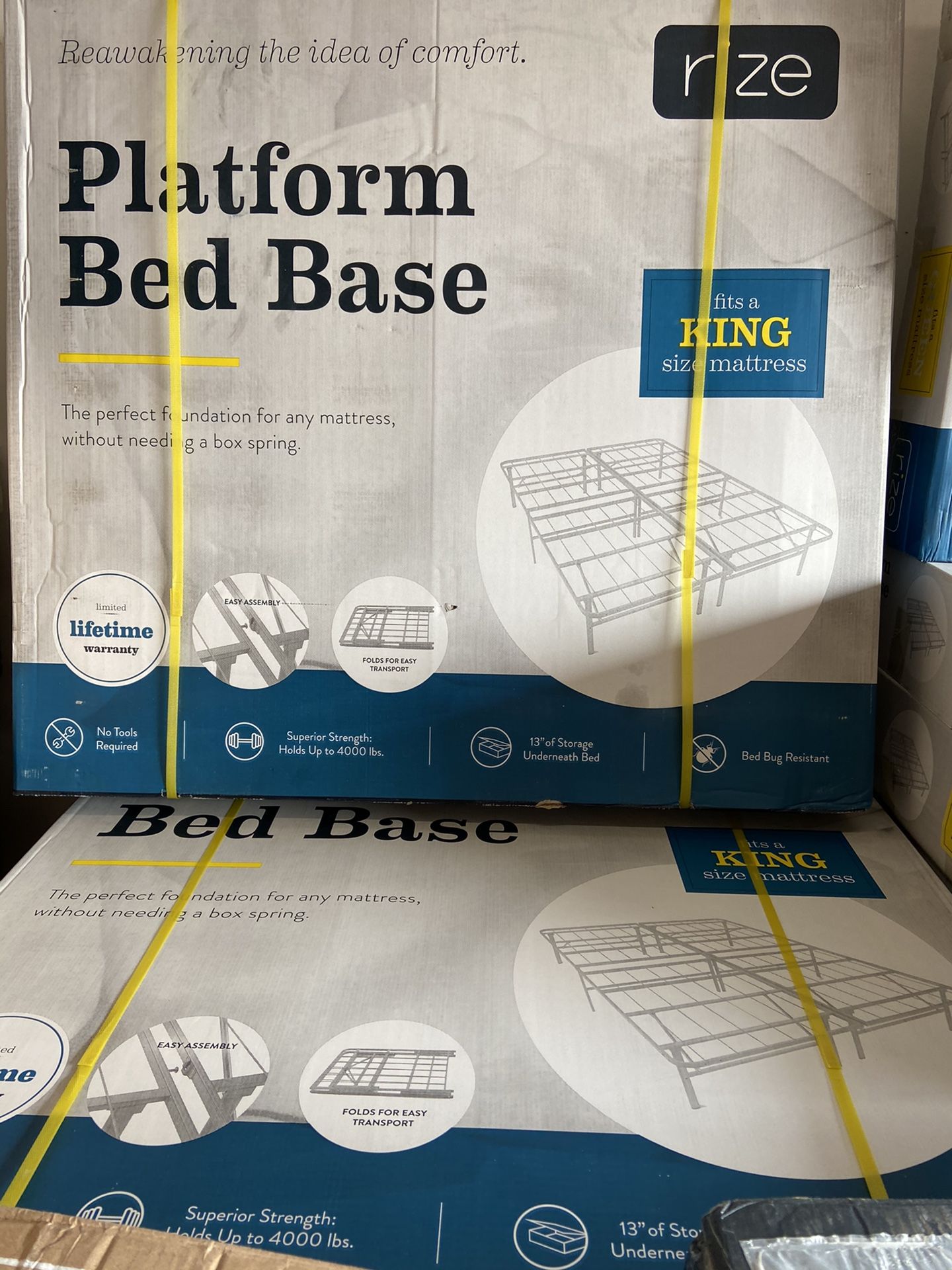 King platform bed frame