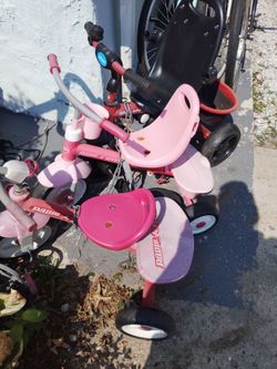 Kids bicycle and tricycle
