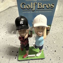 Steph & Klay Golf Bros Warriors Bobblehead NIB 1/6/24