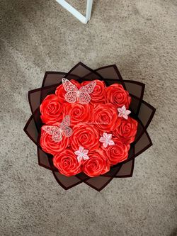 Eternal red roses 12ct bouquet