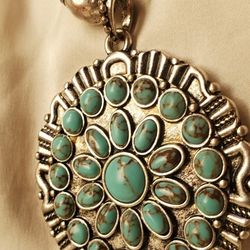 Long Turquoise Necklace - 32"