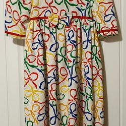 Girl’s Colorful Bow Pattern Dress