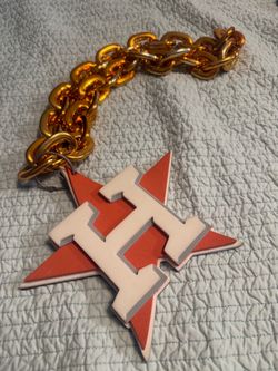 Astros fan necklace