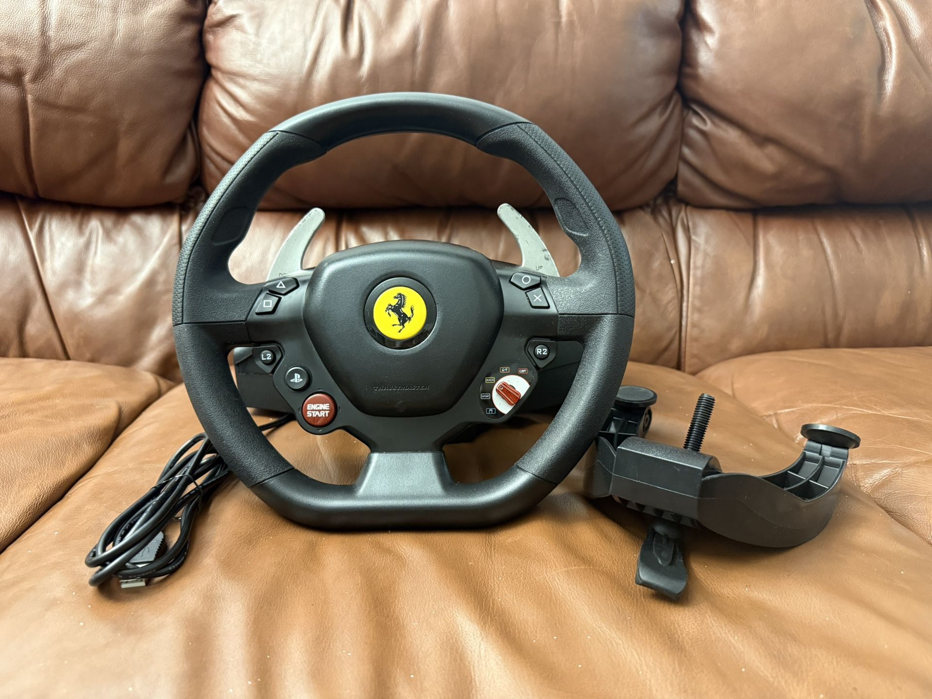 Thrustmaster T80 Ferrari 488 GTB Edition Racing Wheel ONLY for PS4 PC USED