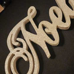 Christmas "NOEL" in silver glitters